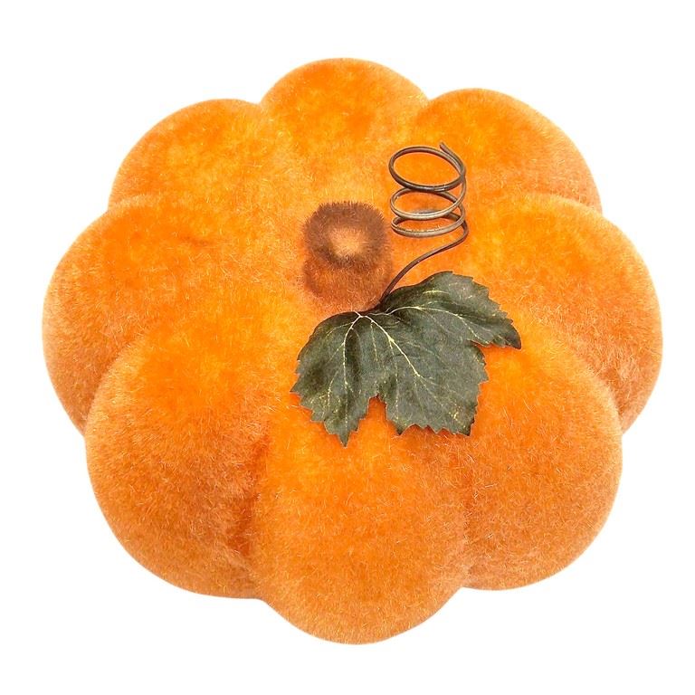 DYNIA FLOKOWANA WYS. 13CM ŚR. 20CM ORANGE