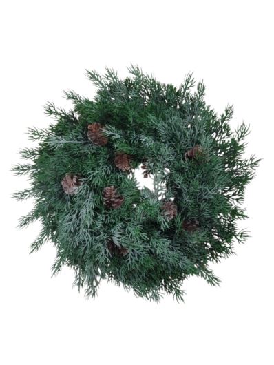 WIANEK IGLASTY Z SZYSZKAMI 35CM WHITE GREEN