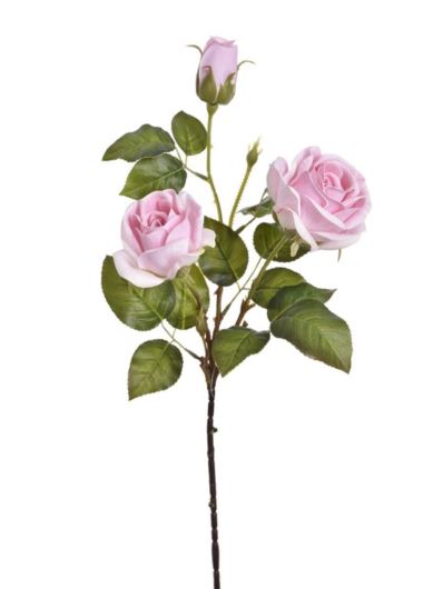 RÓŻA GAŁĄZKA 69CM ANT002 REAL TOUCH POWDER PINK