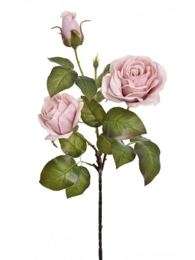 RÓŻA GAŁĄZKA 69CM ANT002 REAL TOUCH POWDER MAUVE