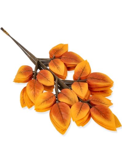 LIŚĆ RÓŻA 48CM  /0515 17 AUTUMN YELLOW ORANGE