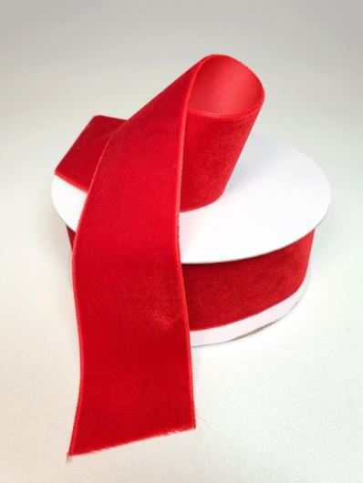 WSTĄŻKA VELVET SZER. 38MM DŁ.9M RED