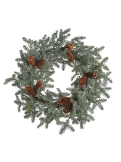 Wianek iglasty z szyszkami -sztucz.rośl.