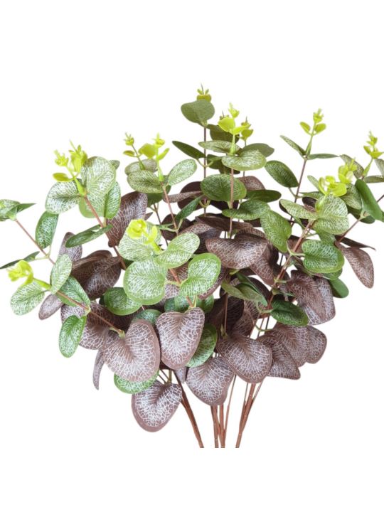 EUKALIPTUS BUKIET 49CM GREEN VIOLET BROWN