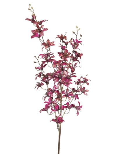 ŚWIĄTECZNA GAŁĄZKA KWITNĄCA 90 CM BURGUNDY GOLD