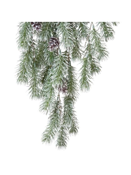 ŚWIĄTECZNY ZWIS Z SZYSZKAMI 100CM WHITE GREEN