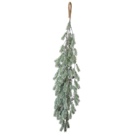 ŚWIĄTECZNY ZWIS Z SZYSZKAMI 100CM WHITE GREEN