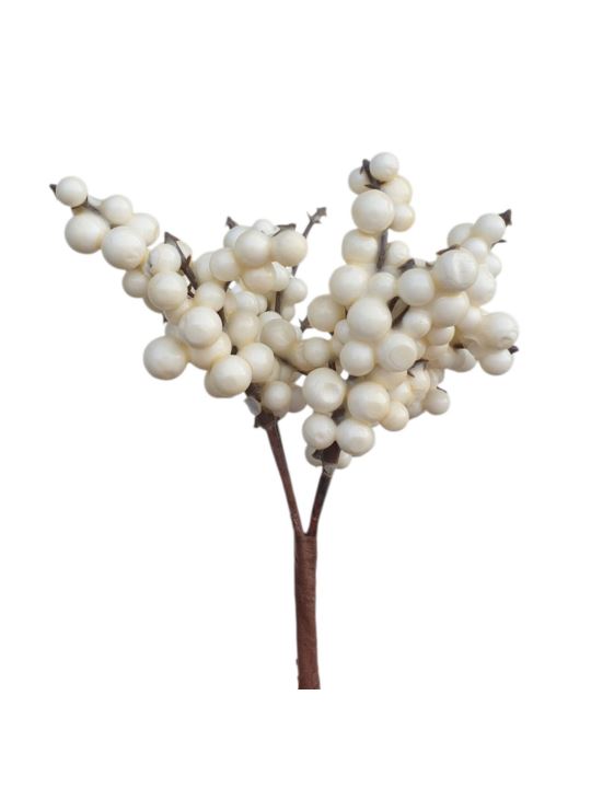 ZIMOWE KULECZKI BERRIES PICK 15CM / 4276 WHITE