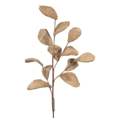 GAŁĄZKA PLUSZOWE LIŚCIE 69CM CV37477  LT CHOCOLATE