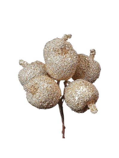 JABŁUSZKA PĘCZEK 6 SZT.12CM CV37117 CHAMPAGNE