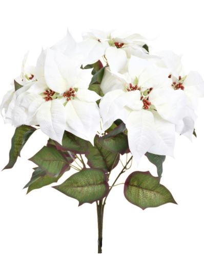 POINSECJA BUKIET LUX VELVET 62CM SUN674 WHITE