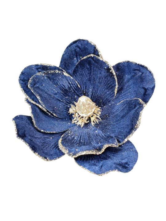 MAGNOLIA NA PIKU VELVET 16CM ŚR. NAVY BLUE