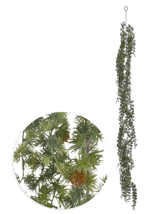 GIRLANDA MODRZEW Z SZYSZKAMI 185CM XYD032  GREEN
