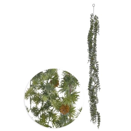 GIRLANDA MODRZEW Z SZYSZKAMI 185CM XYD032  GREEN