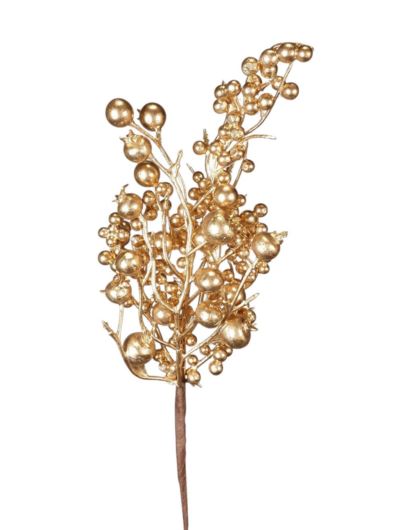 GAŁĄZKA IRGA GŁÓG PERL 33CM GOLD