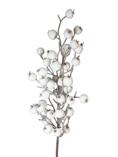 GAŁĄZKA JABŁUSZKA OŚNIEŻONE 47CM WHITE
