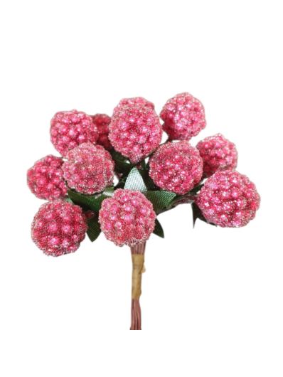 MALINY JEŻYNY PICK 11CM WIĄZKA X12 ICED RASPBERRY