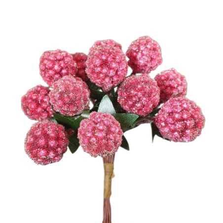 MALINY JEŻYNY PICK 11CM WIĄZKA X12 ICED RASPBERRY