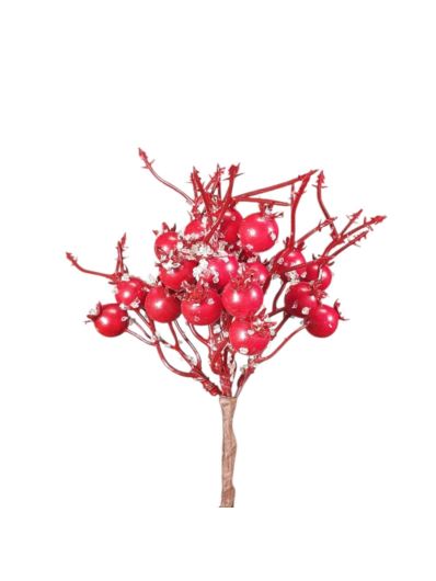 DZIKA RÓŻA OWOCE  PICK x6 WIĄZKA 16CM ICED RED