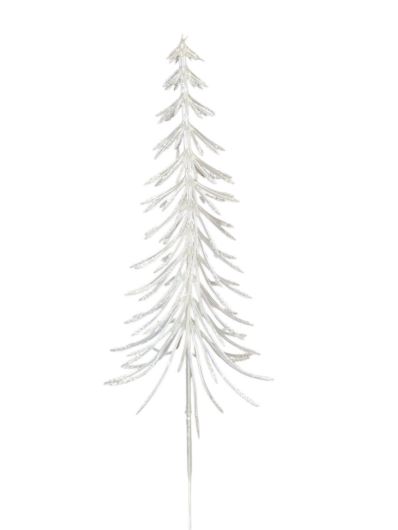 CHOINKA NA PIKU 30CM METALIC PEARL