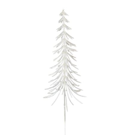 CHOINKA NA PIKU 30CM METALIC PEARL