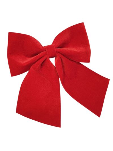 KOKARDA VELVETOWA 35CM RED