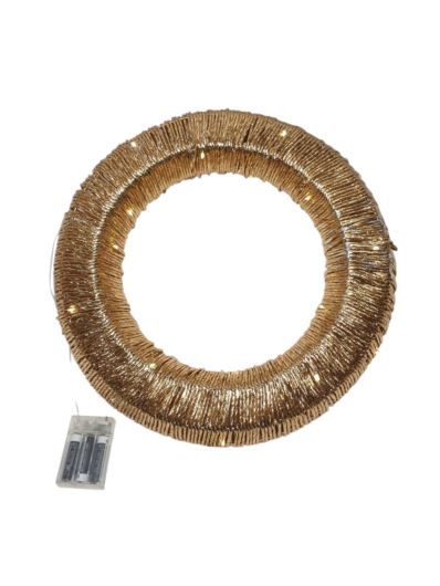 WIANEK ŚWIĄTECZNY 40CM LED BAT.3xAA GOLD