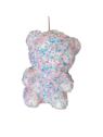 MIŚ CEKINOWY ZAWIESZKA 12CM RAINBOW BLUE-PINK