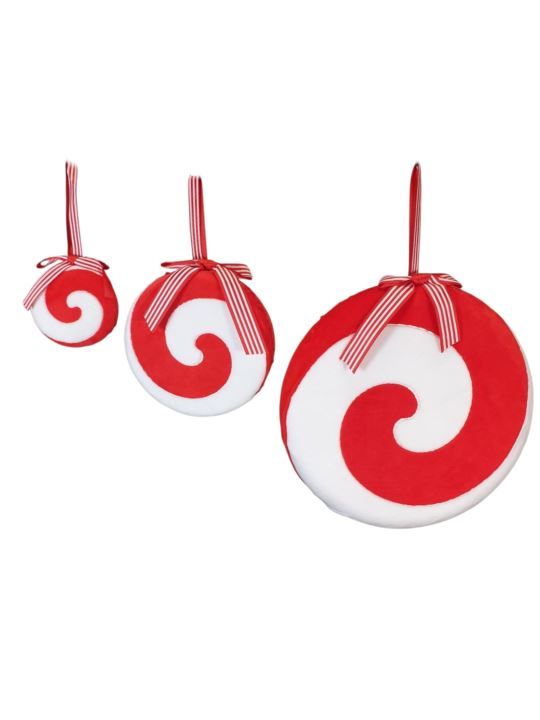 ZAWIESZKA TWISTED LOLLIPOP 24CM RED WHITE