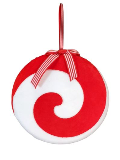 ZAWIESZKA TWISTED LOLLIPOP 24CM RED WHITE