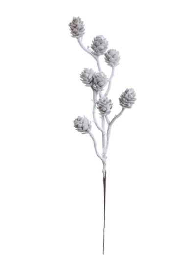 OŚNIEŻONE SZYSZKI PIK 27CM XYD055 BROWN WHITE