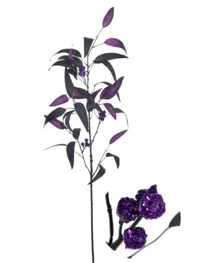 EUKALIPTUS GAŁĄZKA Z BROKATEM 102CM XYD071 PURPLE