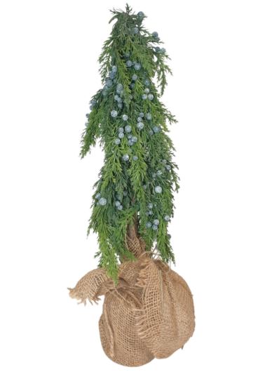 CHOINKA JAŁOWIEC OWOCE W JUTOWYM WORKU RT 47CM