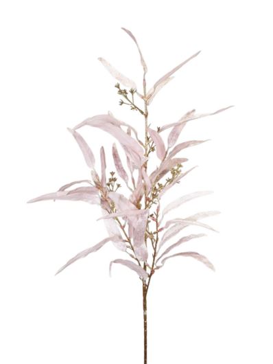ZŁOTA GAŁĄZKA Z LISTKAMI VELVET 92CM LT PINK