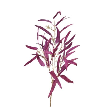 ZŁOTA GAŁĄZKA Z LISTKAMI VELVET 92CM PURPLE
