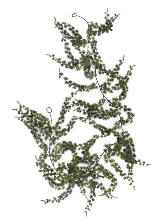 GIRLANDA MODRZEW Z SZYSZKAMI 185CM  GREEN