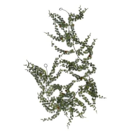 GIRLANDA MODRZEW Z SZYSZKAMI 185CM  GREEN