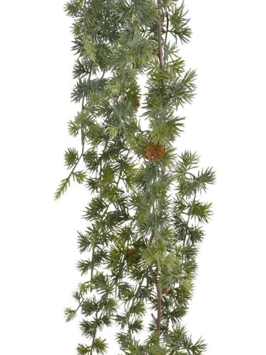 GIRLANDA MODRZEW Z SZYSZKAMI 185CM  GREEN