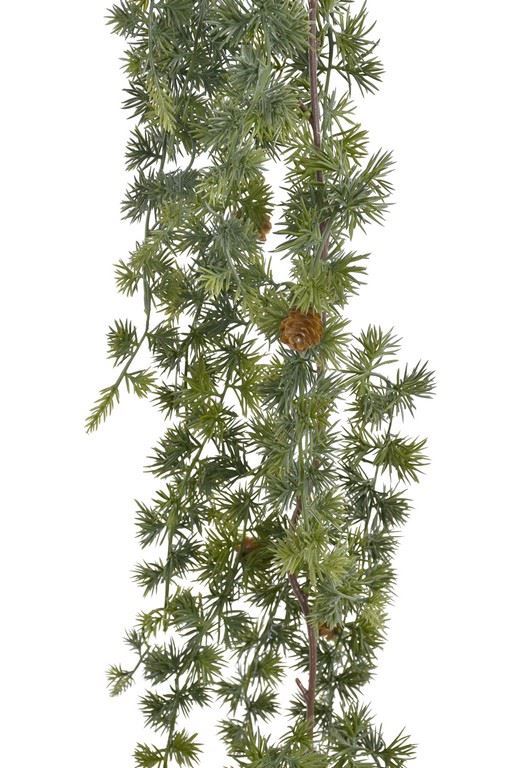 GIRLANDA MODRZEW Z SZYSZKAMI 185CM  GREEN