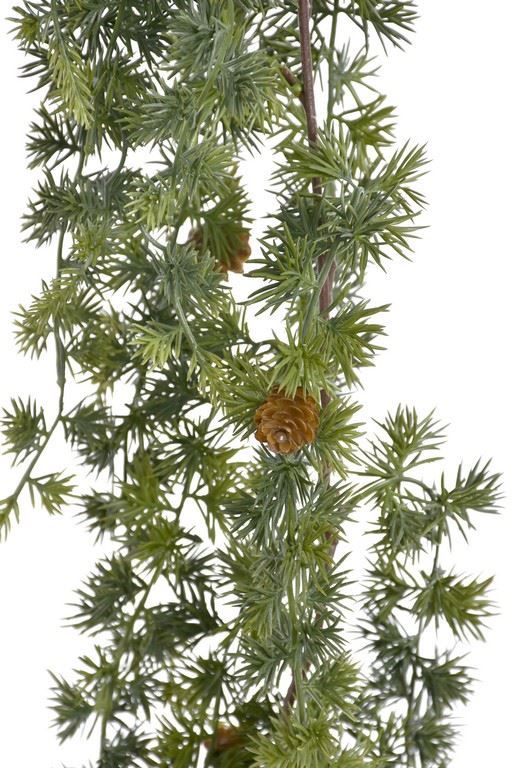 GIRLANDA MODRZEW Z SZYSZKAMI 185CM  GREEN