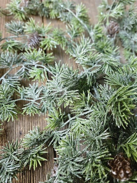 MODRZEW ZWISAJĄCY GAŁĄZKA  98CM  FROST GREEN