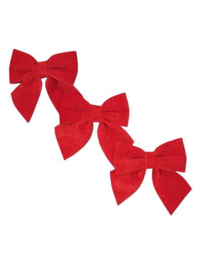 KOKARDA VELVET SET 3SZT. 17CM X 16CM RED