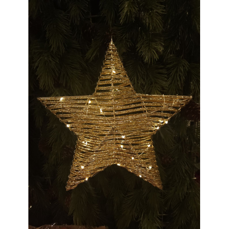 GWIAZDA ŚWIĄTECZNA 40CM LED BAT.3xAA GOLD