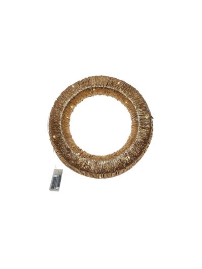 WIANEK ŚWIĄTECZNY 30 CM LED BAT.2xAA GOLD