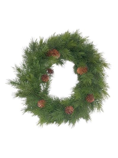 WIANEK SOSNA SZYSZKI NA FASZYNIE 50CM GREEN