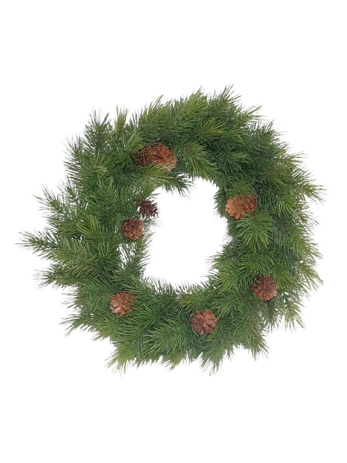 WIANEK SOSNA SZYSZKI NA FASZYNIE 50CM GREEN
