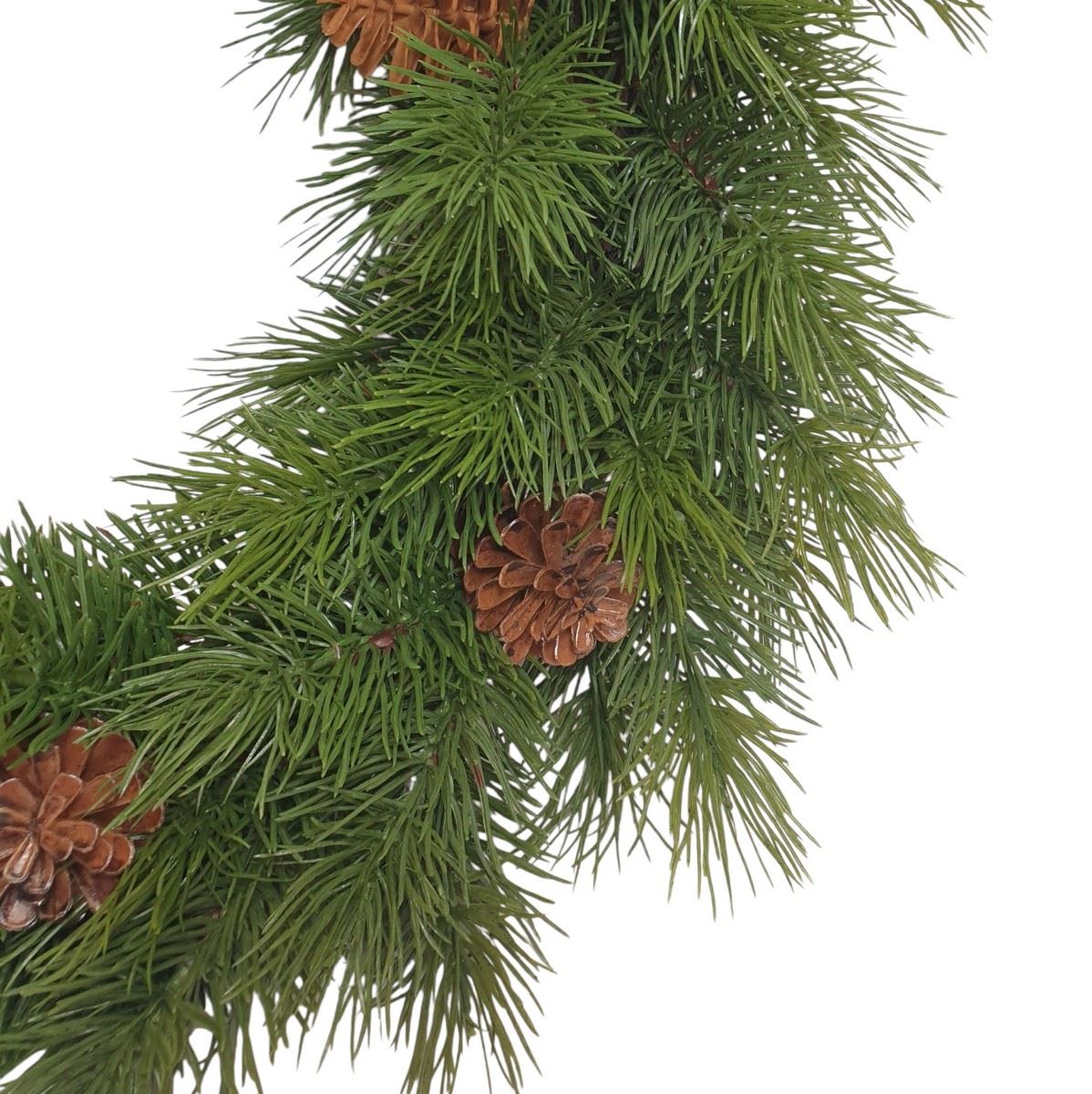 WIANEK SOSNA SZYSZKI NA FASZYNIE 50CM GREEN