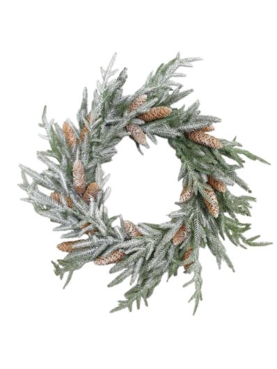 WIANEK ŚWIERK SZYSZKI FASZYNA 50CM GLITTER GREEN