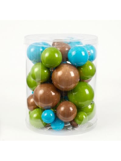 BOMBKI PLASTIK 4CM 6CM 8CM MIX PEARL GR BR BL