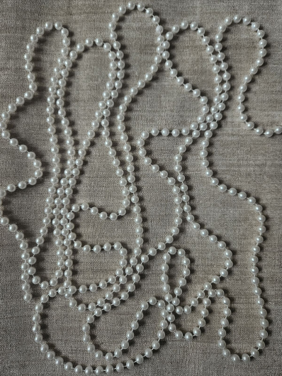 KORALE PERŁOWE GIRLANDA 10M SR. 8MM WHITE PEARL